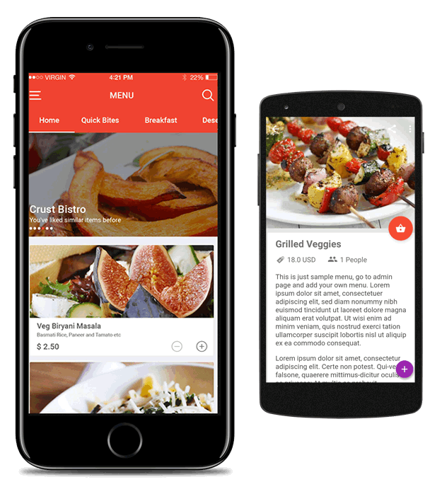 Restaurant mobile app developers India
