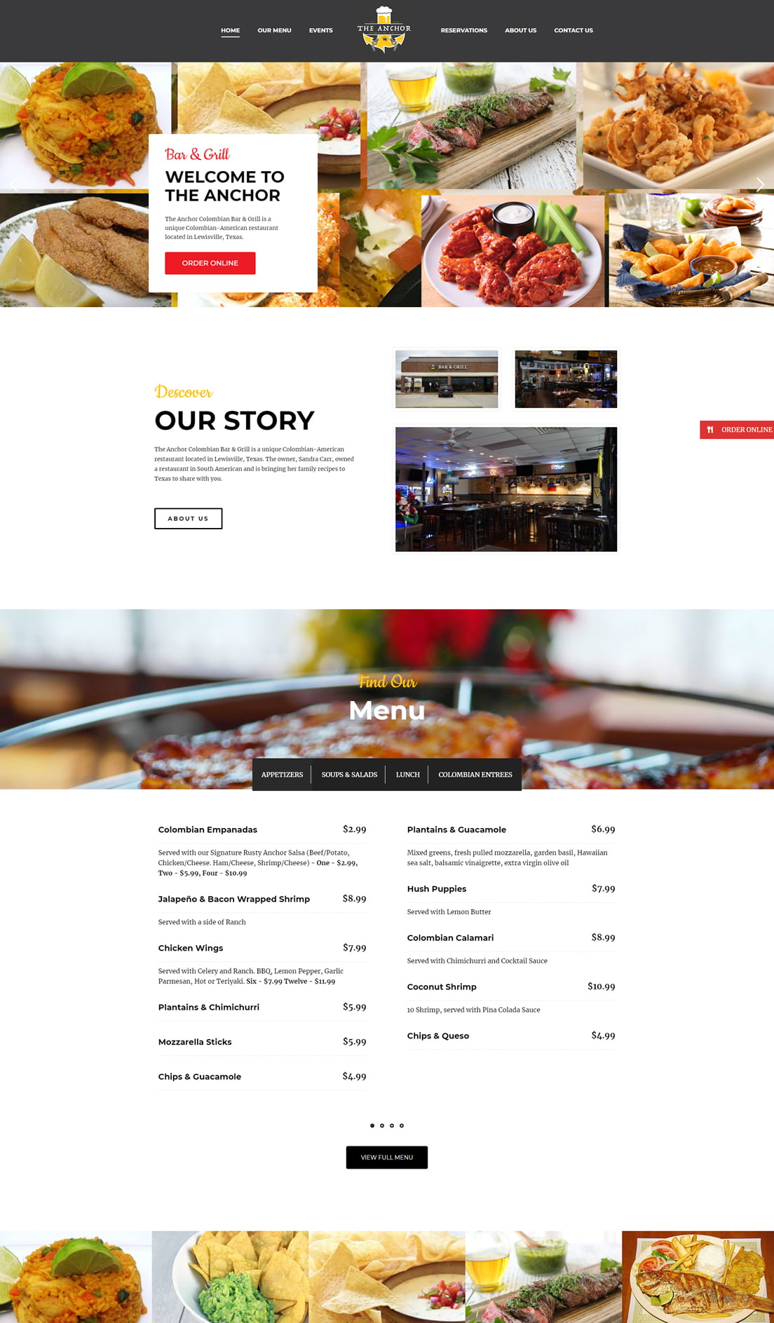 restaurant website designer