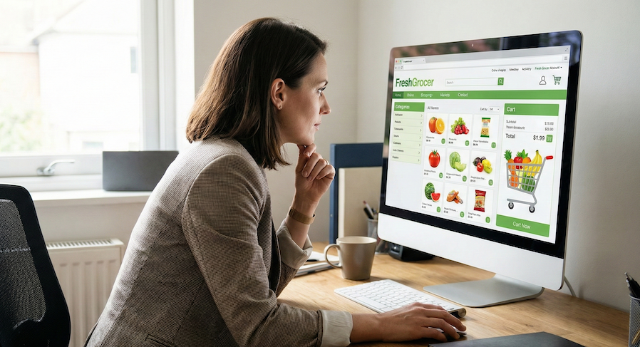 Grocery web ordering system