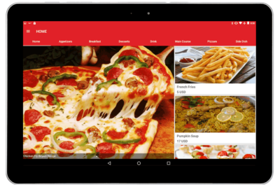 Digital Food Menu Tablet App Solution for Restaurant
