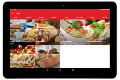 Digital Food Menu Tablet App Solution for Restaurant